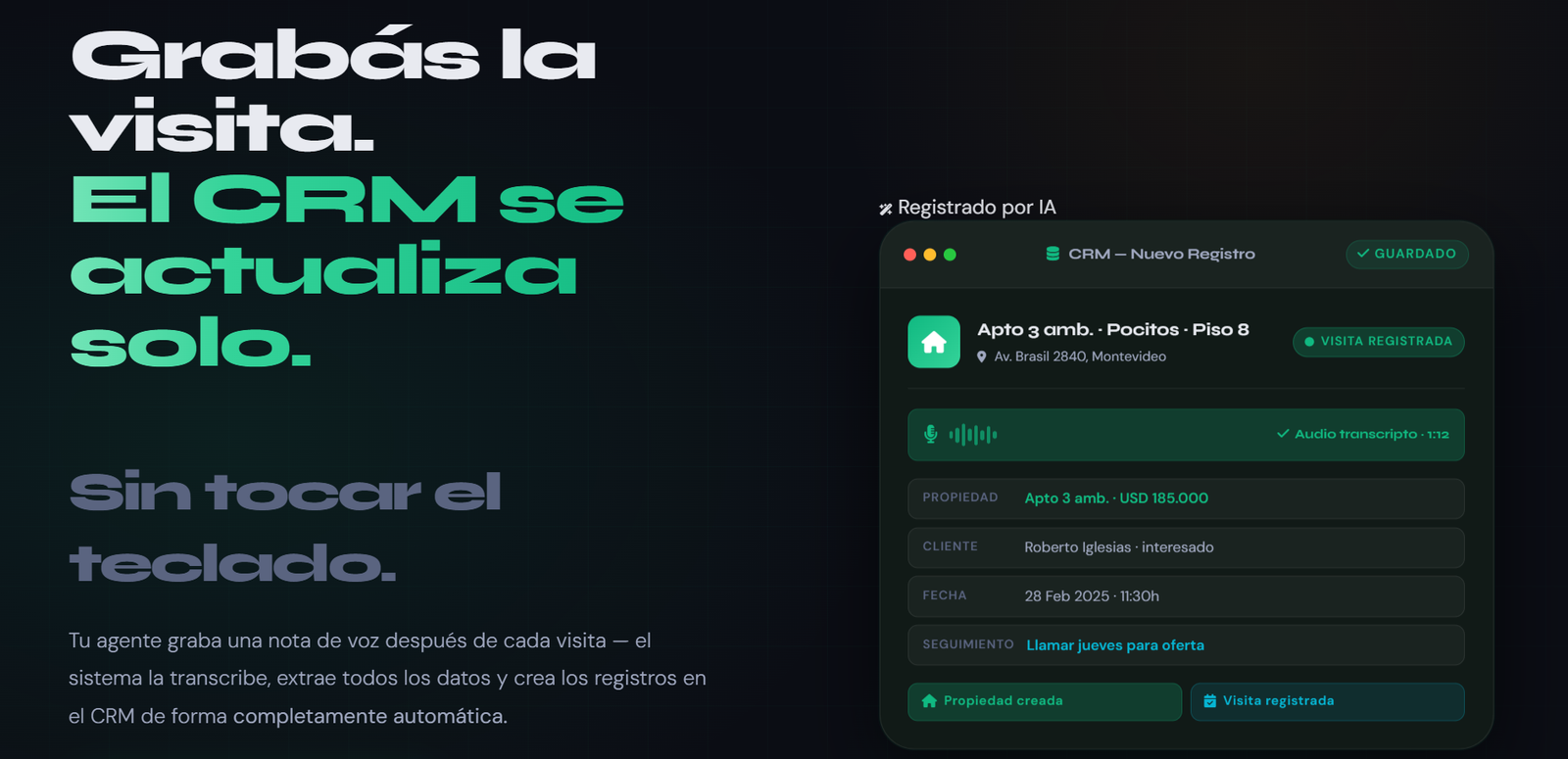 CRM Voice AI – Automatización de Visitas