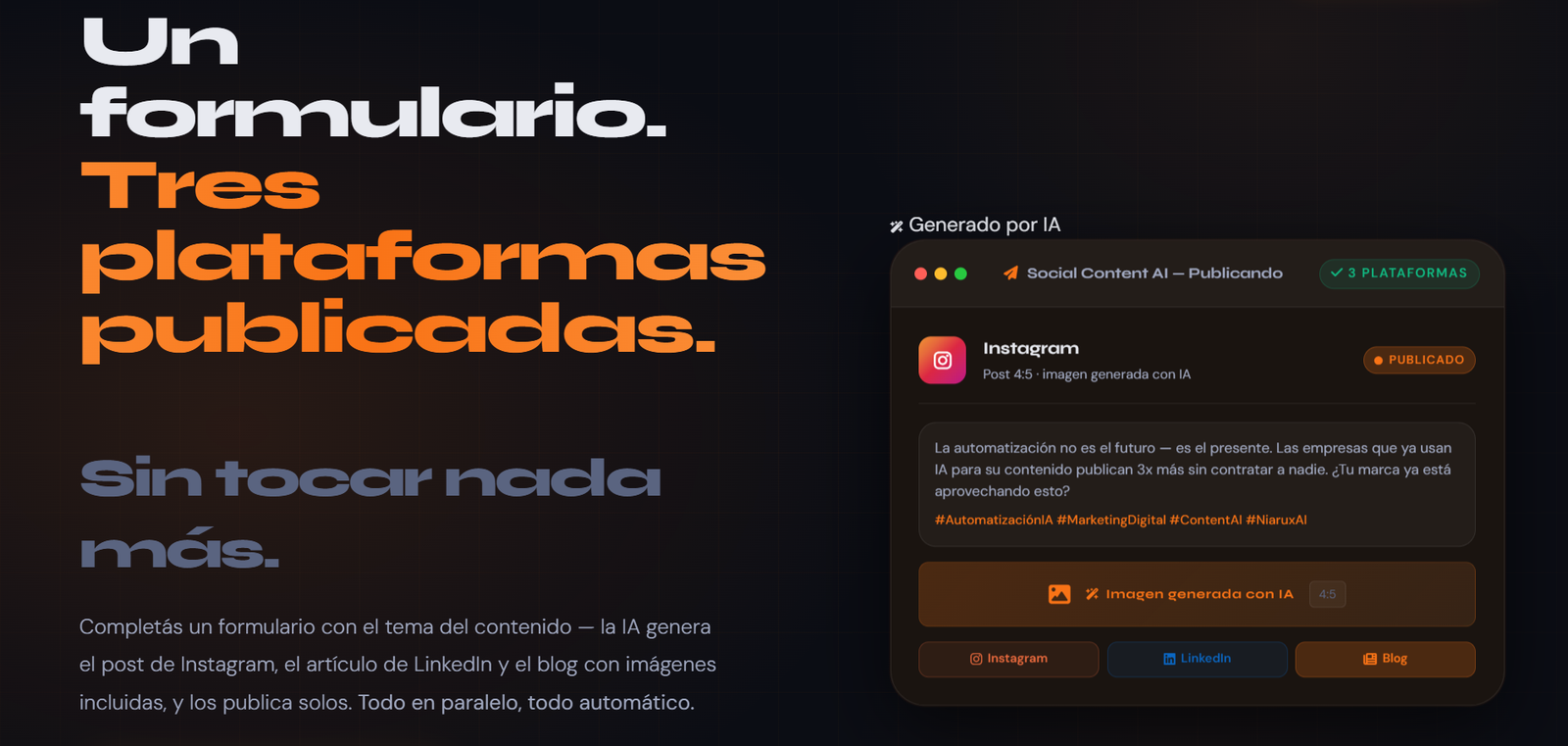 Social Content AI – Publicación Automática Multiplataforma